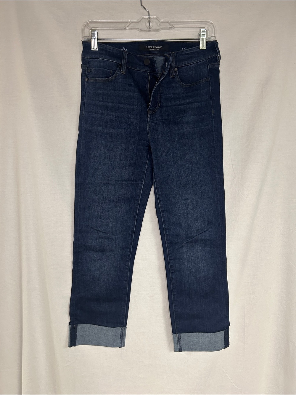 Liverpool Dark Blue Cuffed Jeans